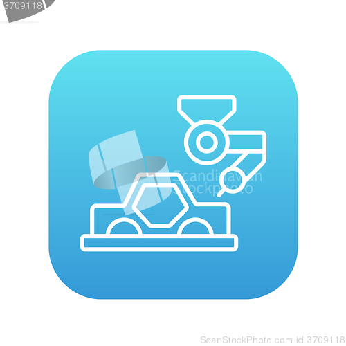 Image of Car production line icon.