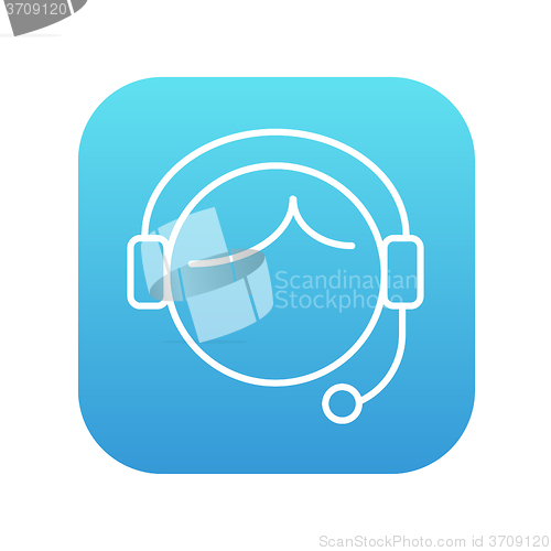 Image of Customer service line icon.