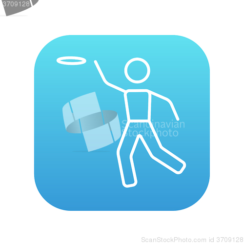 Image of Frisbee line icon.