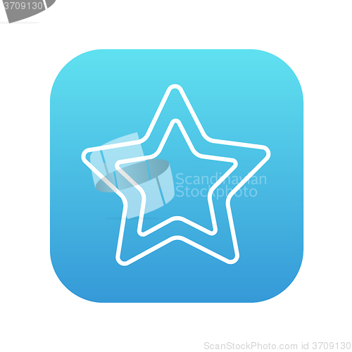 Image of Rating star line icon.