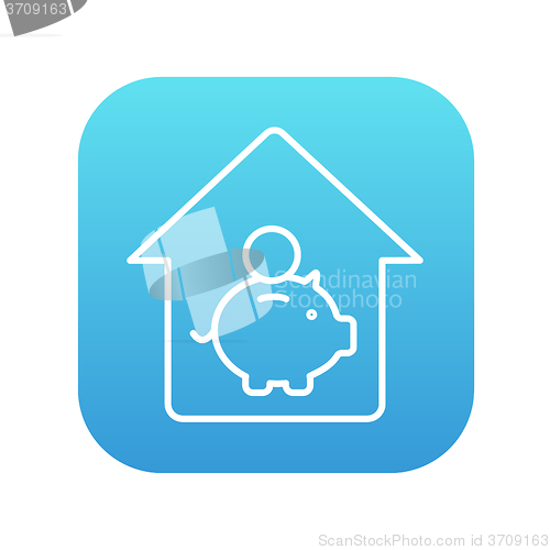 Image of House savings line icon.