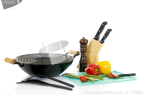 Image of Preparing wok