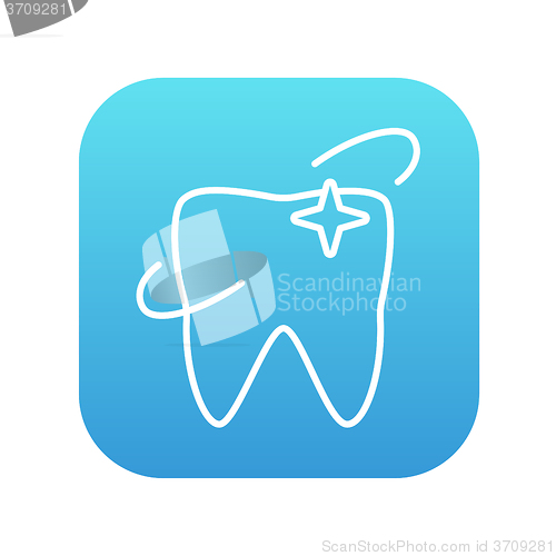 Image of Shining tooth line icon.