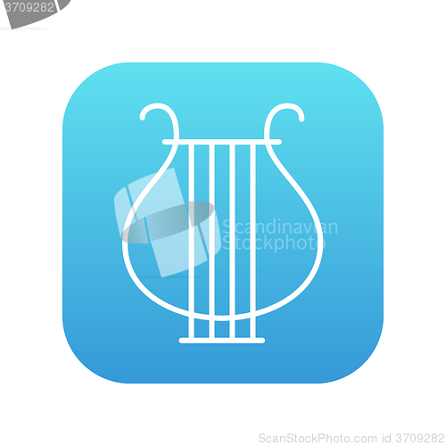 Image of Lyre line icon.