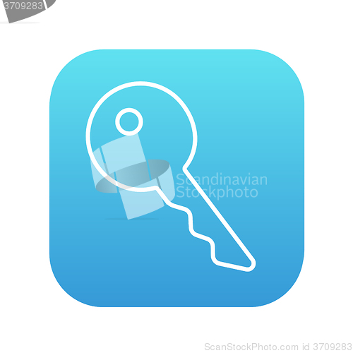 Image of Key for house line icon.