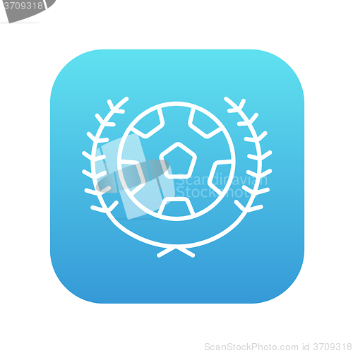 Image of Soccer badge line icon.