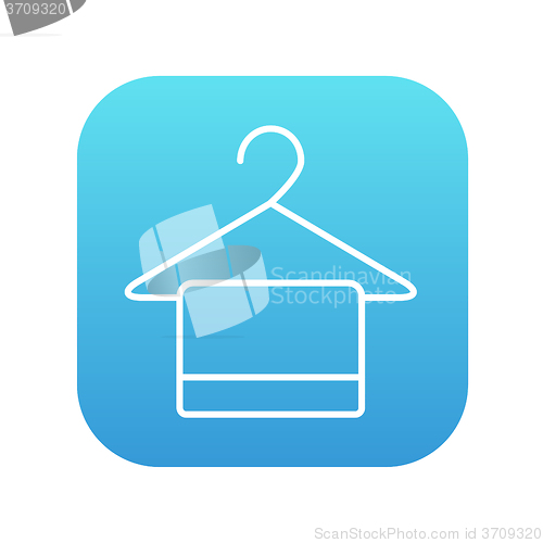 Image of Towel on hanger line icon.