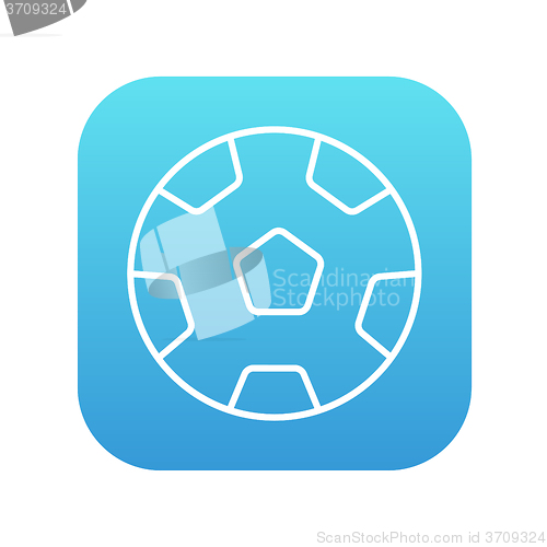 Image of Soccer ball line icon.