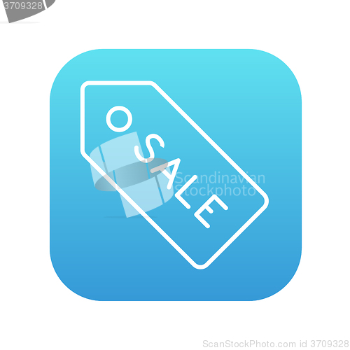 Image of Sale tag line icon.