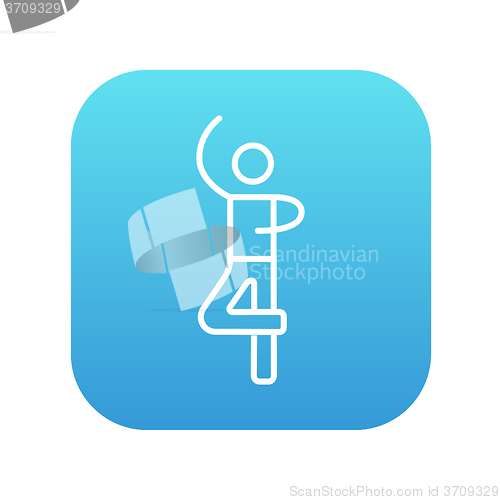 Image of Male figure skater line icon.