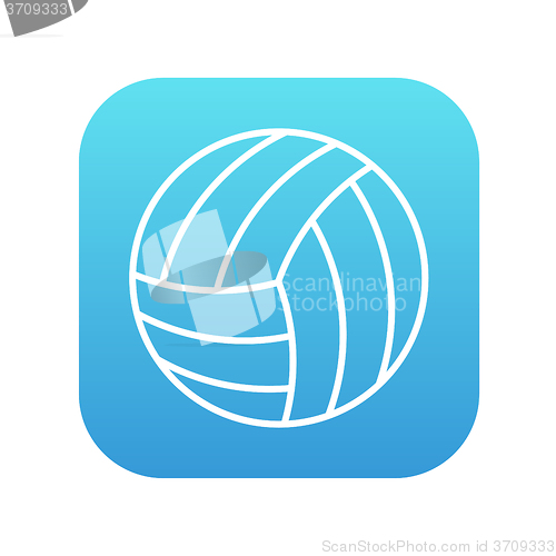 Image of Volleyball ball line icon.