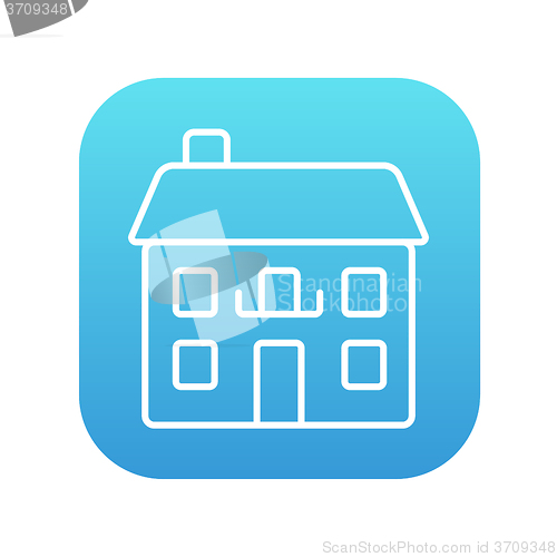 Image of Two storey detached house line icon.