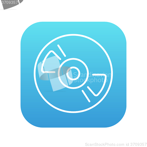 Image of Reel tape deck player recorder line icon.