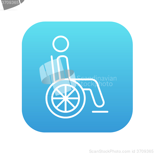 Image of Disabled person line icon.