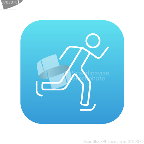 Image of Speed skating line icon.