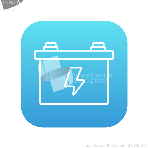 Image of Car battery line icon.