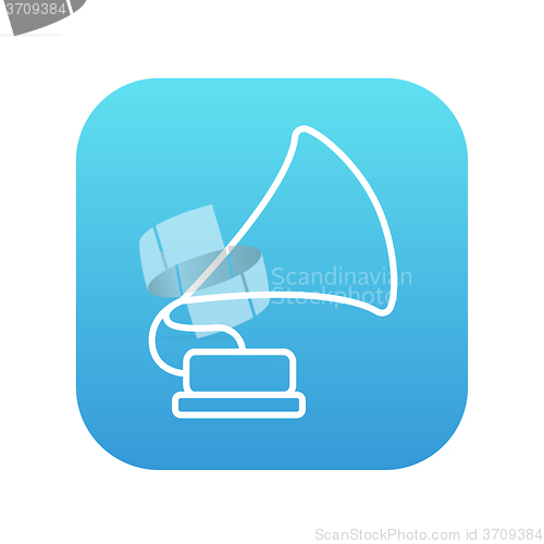 Image of Gramophone line icon.