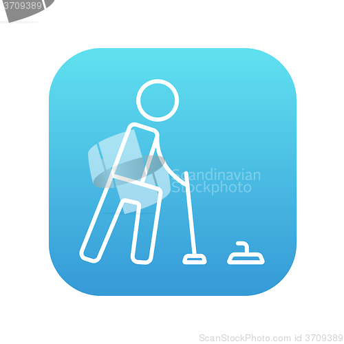 Image of Curling line icon.