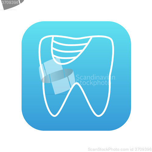 Image of Tooth decay line icon.