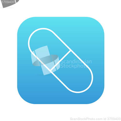 Image of Capsule pill line icon.