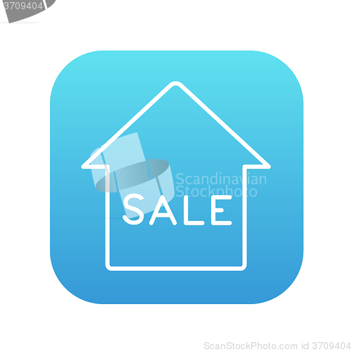 Image of House for sale line icon.