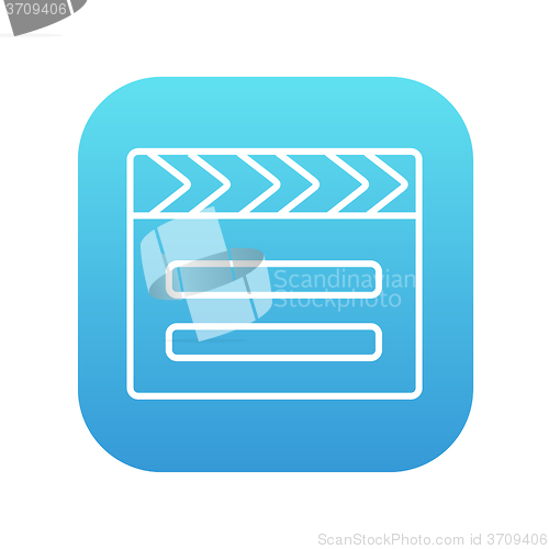 Image of Clapboard line icon.