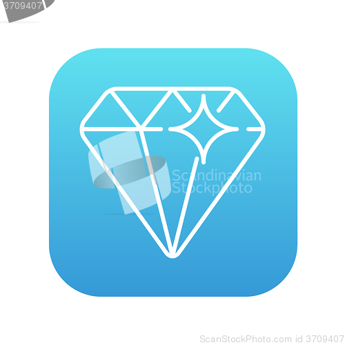 Image of Diamond line icon.