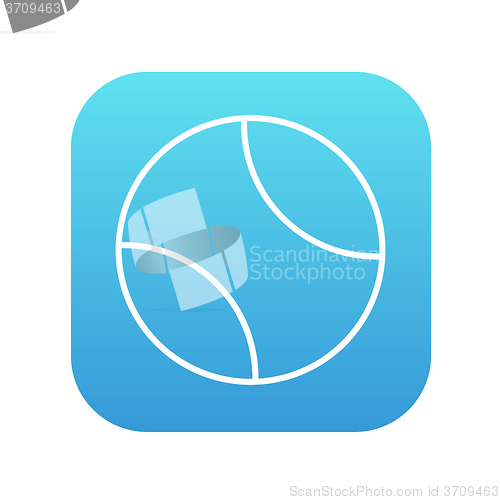 Image of Tennis ball line icon.