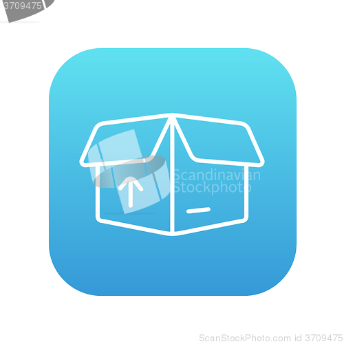 Image of Carton package box line icon.