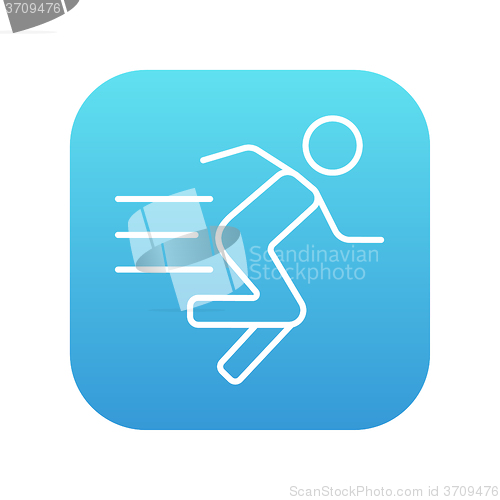Image of Running man line icon.