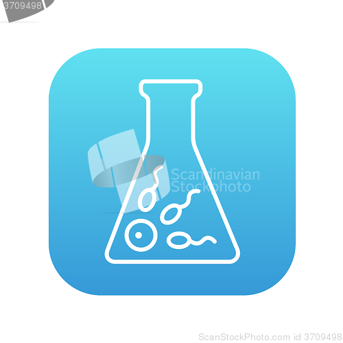 Image of In vitro fertilisation line icon.