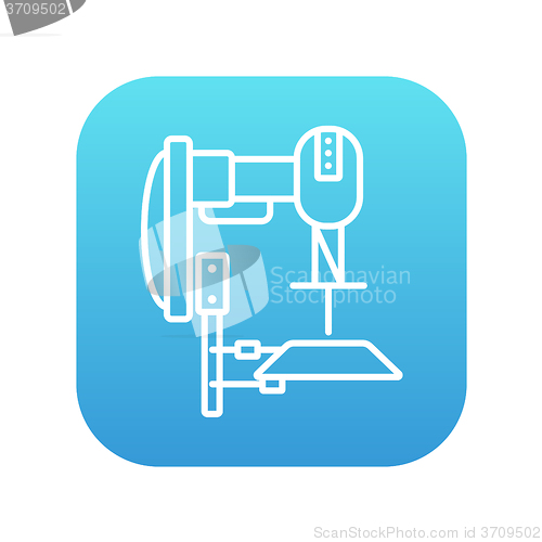 Image of Industrial automated robot line icon.