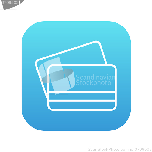 Image of Credit cards line icon.