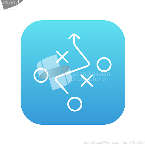 Image of Tactical plan line icon.