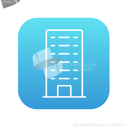 Image of Residential building line icon.