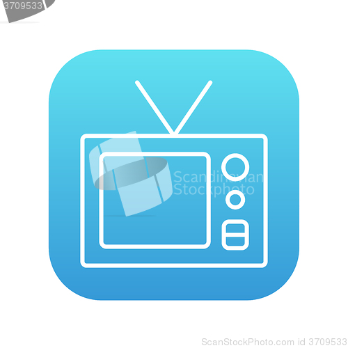 Image of Retro television line icon.