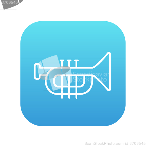 Image of Trumpet line icon.