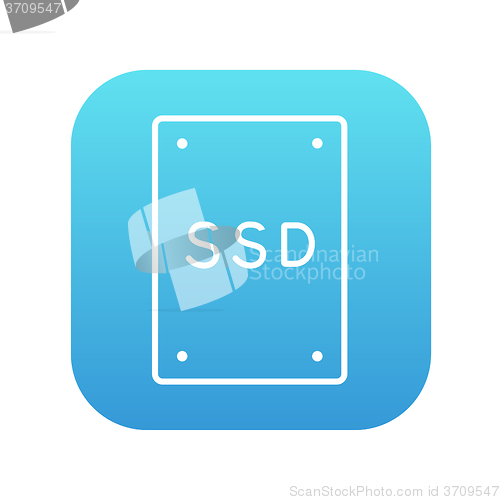 Image of Solid state drive line icon.