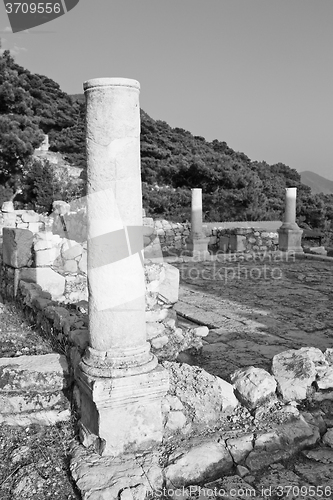 Image of  ruins stone and theatre in  antalya  arykanda turkey asia sky a