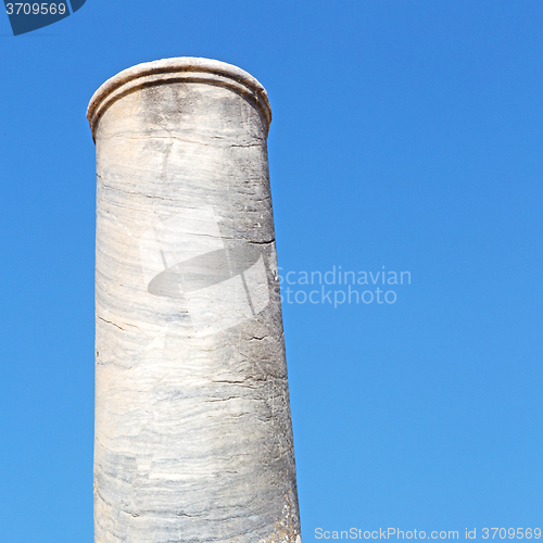 Image of column in old  temple and theatre in ephesus   antalya turkey as