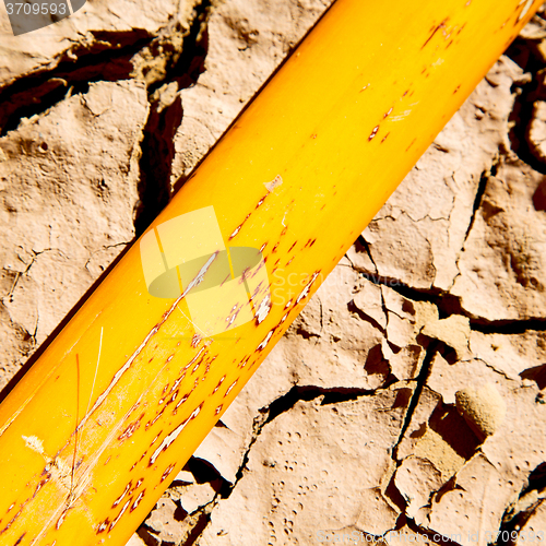 Image of cracked sand in morocco africa desert abstract macro bark