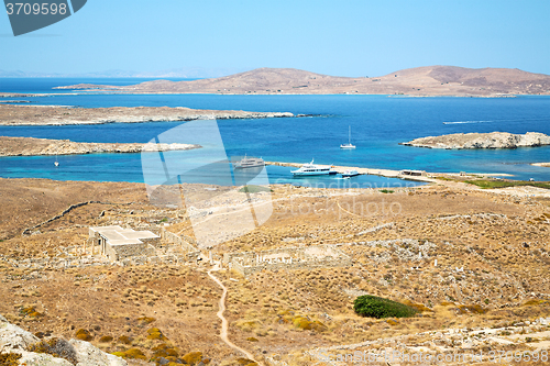 Image of temple  in delos greece the historycal  