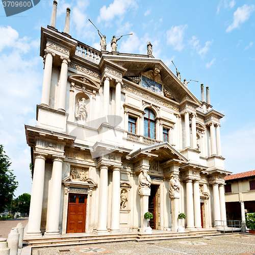 Image of building old architecture in italy europe milan religion       a