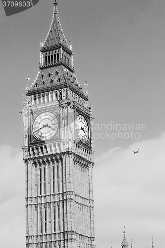 Image of london big ben and historical old construction england  aged cit