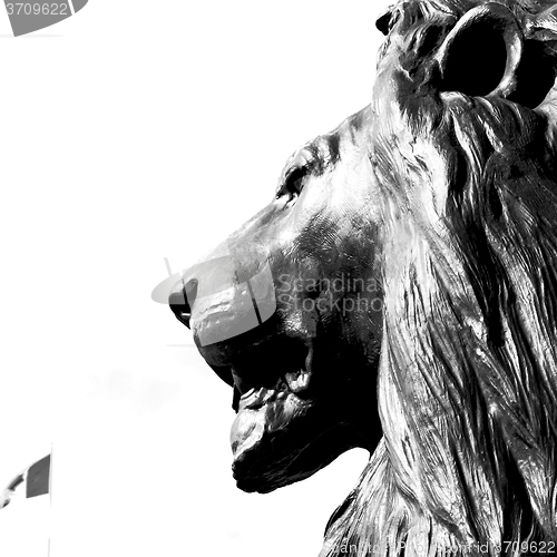 Image of england  historic   marble and statue in old city of london 