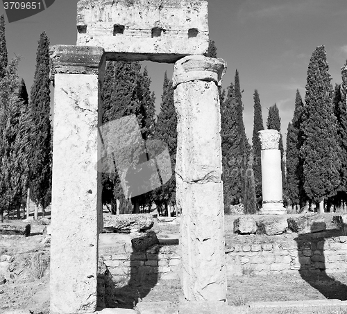 Image of and the roman temple history pamukkale    old construction in as