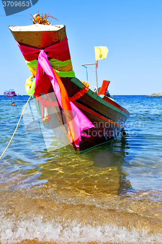 Image of boat prow    the  kho tao bay isle 