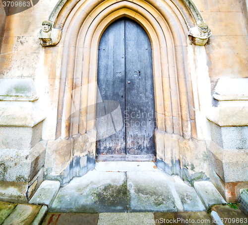 Image of weinstmister  abbey in london old church door and marble antique