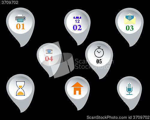 Image of Web buttons with signs