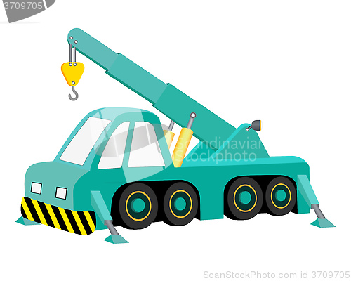 Image of car crane blue